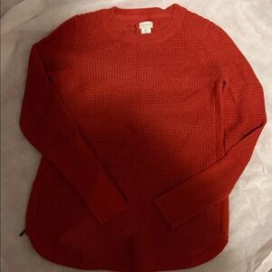 Elegant Red Crew Neck Sweater